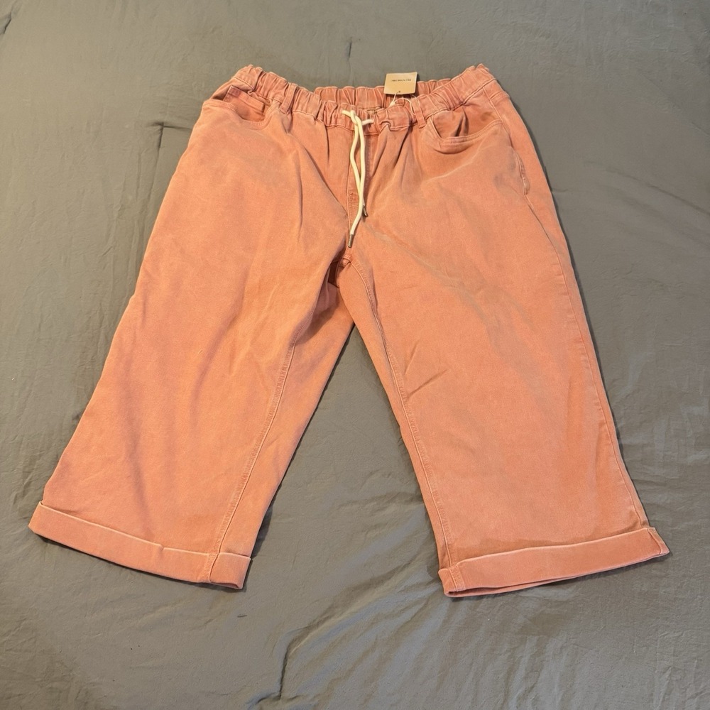BLOOMCHIC Wide Leg Crop Pants With Stretch‎ Women's Plus 18 Pink/Mauve
